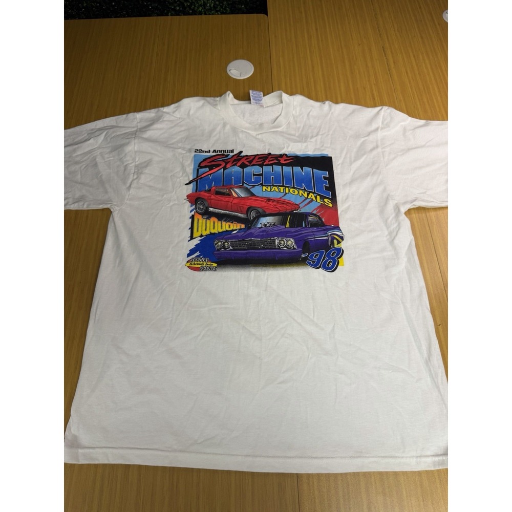 VTG Vintage 1998 Street Machine Nationals Shirt Car Show White XL